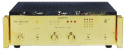 Amplificateurs Audio à Tubes OTL
. 30W/8 Ohms - 60W/16 Ohms
. Bande passante: 2 Hz à 200 KHz
. Contre réaction: 6dB et 14dB
. Dimensions: L x H x P - 483 x 166 x 400 mm
. Poids avec façade anodisée noire: 20 kg
. Poids avec façade plaquée or 24 carats: 23 kg